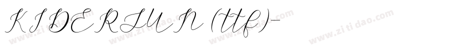 KIDERSUN (ttf)字体转换